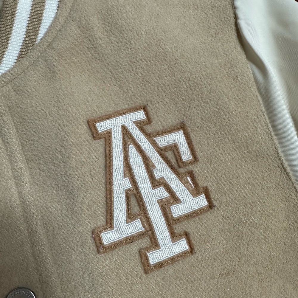 Abercrombie & Fitch Youth Tan Varsity Jacket - Picture 4 of 12